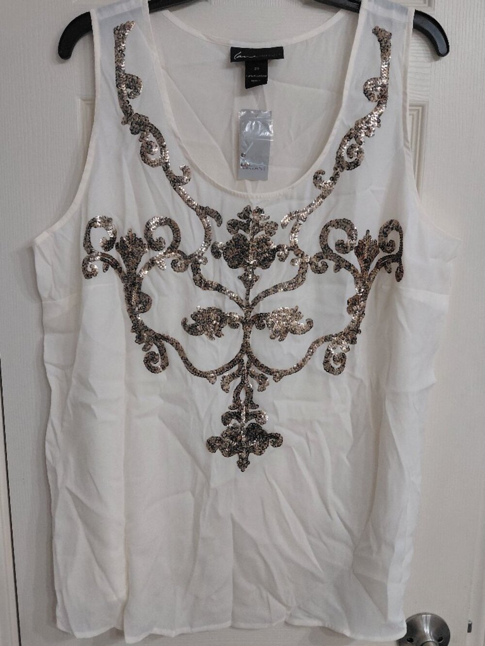Lane Bryant Sequin Flowy Tank Top